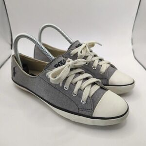 Polo Ralph Lauren Shoes Womens Size 7.5 Canvas Oxford Low Top Casual Sneakers
